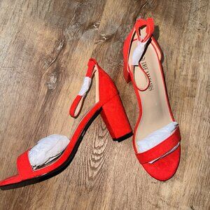 Dream Paris Red Chunky Heels